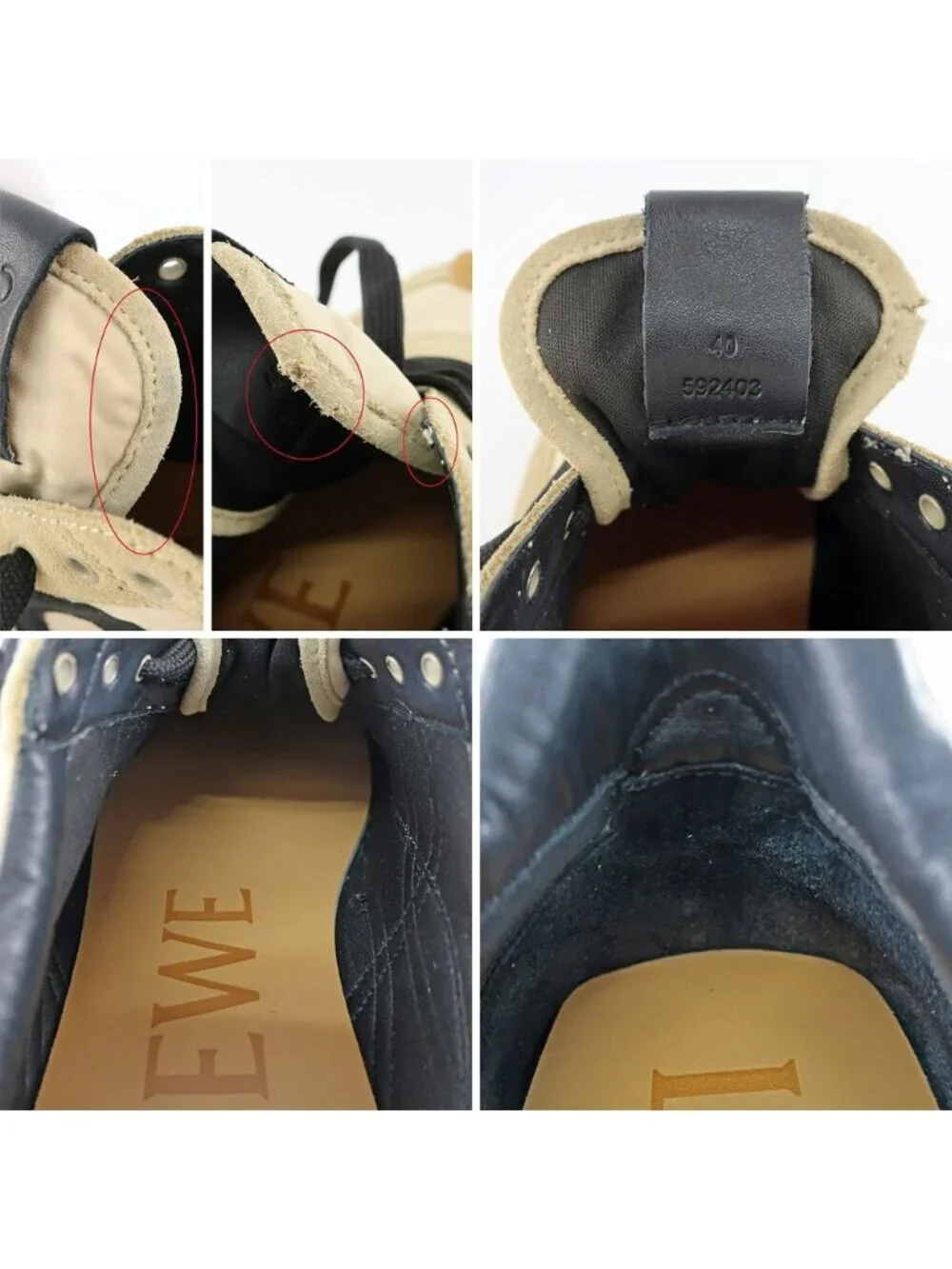 Loewe Ten Flow Runner Estimated Equivalent Black Shoes 40